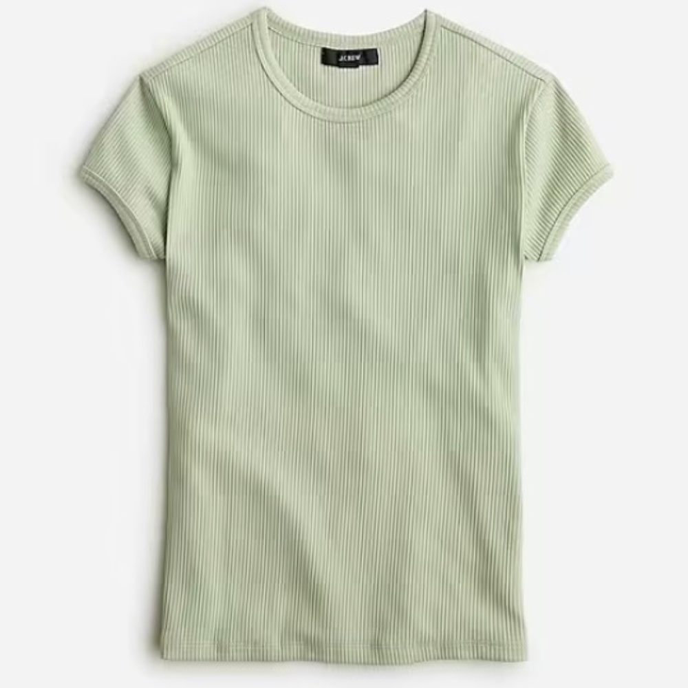 J. Crew cap sleeve vintage rib t-shirt size XS in light sage